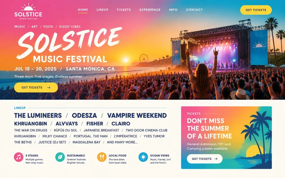 Preview of the Summer music festival site