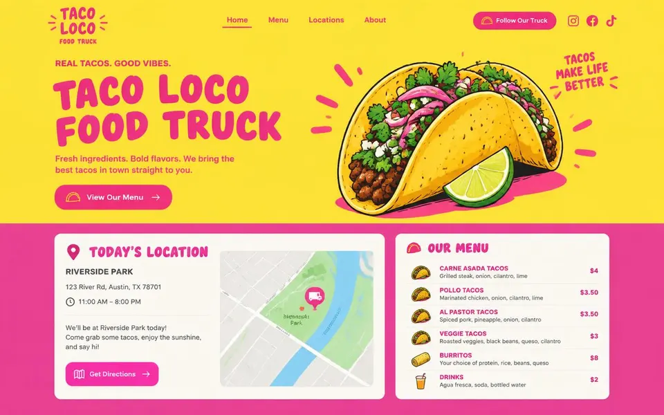 Ramen shop website built with Krazy